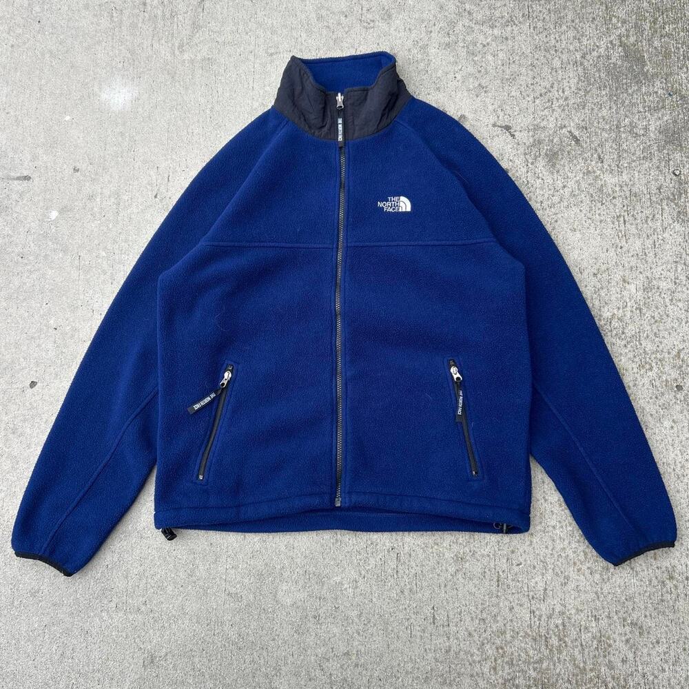 Vintage 90s the north face blue polartec fleece zip up